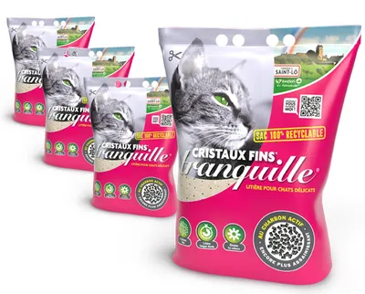 Immagine prodotto di TRANQUILLE - Lettiera per gatti in silicio con cristalli fini + carbone attivo – Ultra