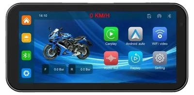 Immagine prodotto di Navigazione GPS per moto, doppia videocamera HD, connettività wireless, MTF3