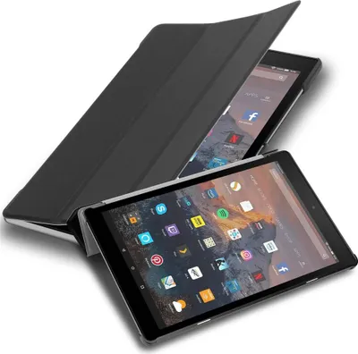 Image de Cadorabo Housse de protection pour Kindle FIRE HD 10 2017 (7. Gen.) Tablet Housse en noir Etui Case Cover Sac Auto Wake up
