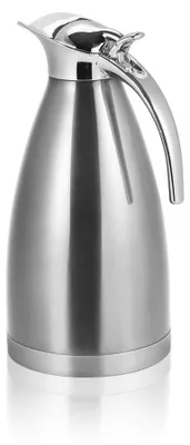 Isolierkanne 2L Edelstahl doppelwandig vakuumisoliert silber