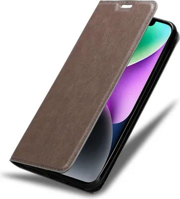 Image de Cadorabo Housse pour Apple iPhone 14 Housse de protection marron Etui pour téléphone portable Case Cover Fermeture magnétique