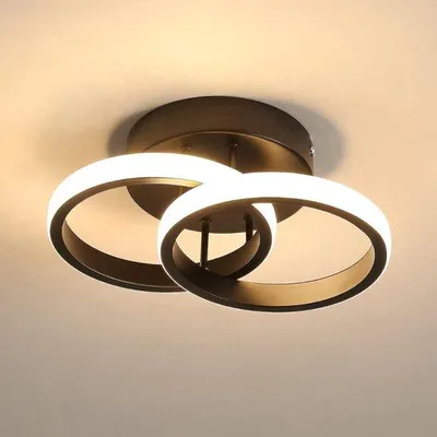 Obrázek produktu pro Moderní kulatá LED lampa s teplým bílým světlem – ideální do obývacího pokoje, ložnice a kuchyně