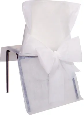 Produktbild von Stuhlhusse premium Partydeko Hochzeit 10 Stück weiss 50x95 cm - Einheitsgröße
