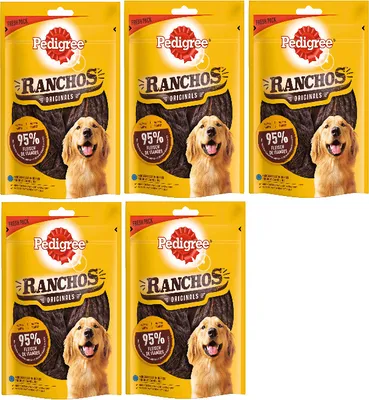 Produktbild von PEDIGREE® RANCHOS™ Originals Portionsbeutel mit Huhn 5 x 70g