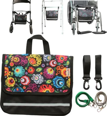 Produktbild von SENIORI multifunktionale Tasche für Rollstühle UNTER DEM SITZ Rollstuhltasche 6U - Folklore