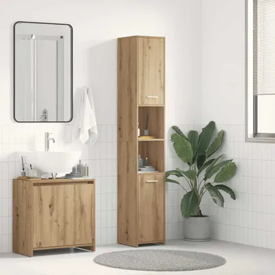 Obrázok produktu pre vidaXL Kúpeľňová skrinka Artisan dub 30x30x183,5 cm Materiál na báze dreva