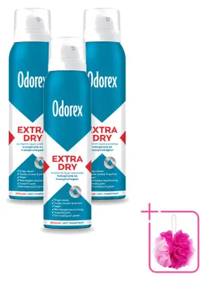 Produktbild von 3 x Odorex Extra Dry Regular Antitranspirant-Deospray 150 ml - Sparpackung - 3 Stücke