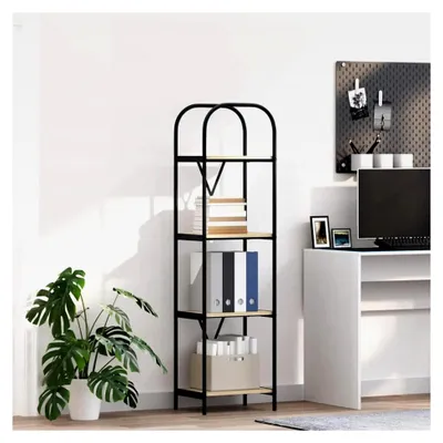 Produktbild von Regal Sonoma Eiche 40 x 30 x 146 cm Holzwerkstoff, Wandboard für Badezimmer, Büro und Wohnzimmer