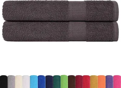 Produktbild von vidaXL Handtücher FROGN 2 Stk. Anthrazit 100x200 cm 360 g/m²