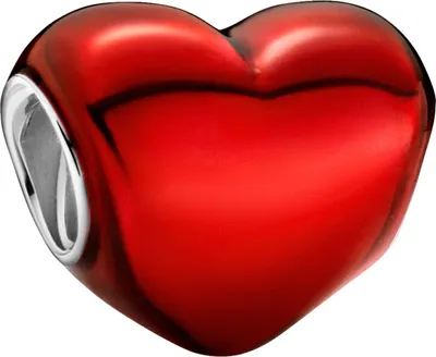 Produktbild von Pandora Colours Charm 799291C02 Metallic Red Heart Red Enamel Sterling Silber 925