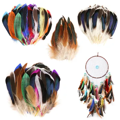 Bastelfedern 300 Stück, bunt, 3 Stile, 13-15 cm, für Traumfänger