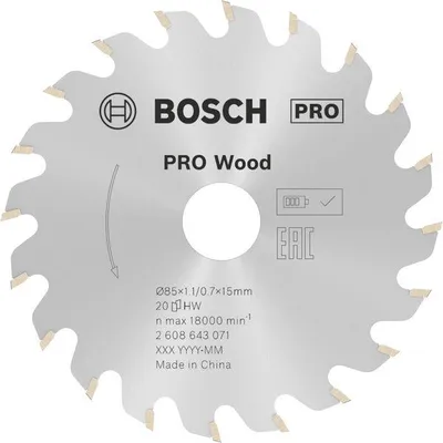 Produktbild von PRO Wood Kreissägeblatt, 85 x 1.1 x 15 mm
