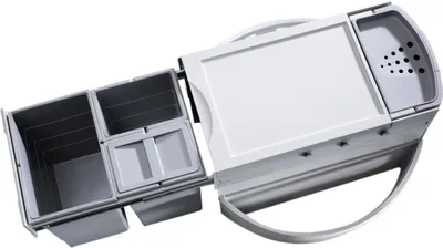 Image de Hailo Rondo 2 plus. Collecteur de déchets, gris clair.  - Poubelle