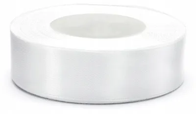 Image de PassionRoom_pl Ruban satiné blanc 32m 25mm pour décoration