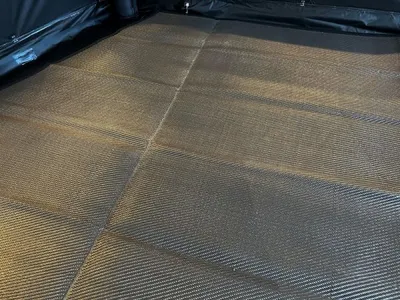 Produktbild von Vorzeltteppich Pure/Pace, atmungsaktiv und wasserdurchlässig, zweifarbig Grau, 390 cm Länge