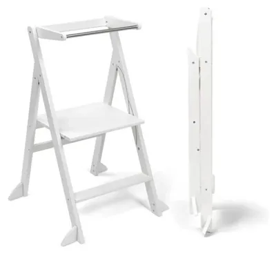 Immagine prodotto di Ette tete Torre apprendimento pieghevole Step'n'Fold, bianca, con supporto aggiuntivo