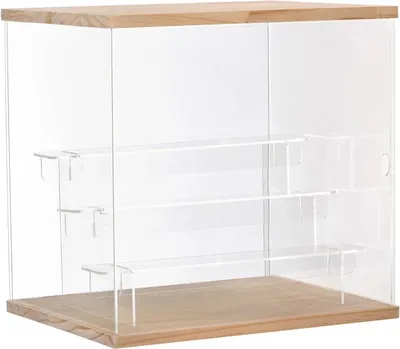 Produktbild von Elzusha – Acryl-Ausstellungsvitrine mit 4 Ebenen, inklusive Treppen und Tür – staubdicht, ideal für Sammlerstücke