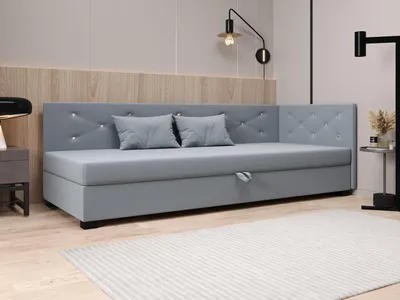 Obrázok produktu pre Čalúnená posteľ 100x195 MILEKA PLUS 1 - modrošedá