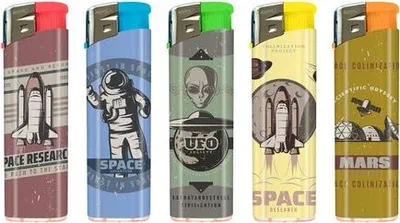 Zdjęcie produktu dla Zapalniczka Piezo Atomic Kosmos 50Szt.