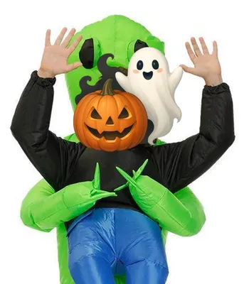 Immagine prodotto di Costume gonfiabile da alieno - Costume per Halloween - Adatto a persone alte tra 120 e 150 cm - Verde - PVC/Poliestere