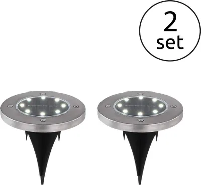 Produktbild von GLOBO 33414 Solarleuchte Edelstahl, 8x LED