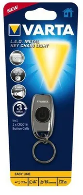 Produktbild von Varta L.E.D. METAL KEY CHAIN LIGHT Chrom Schlüsselanhänger-Blinklicht LED