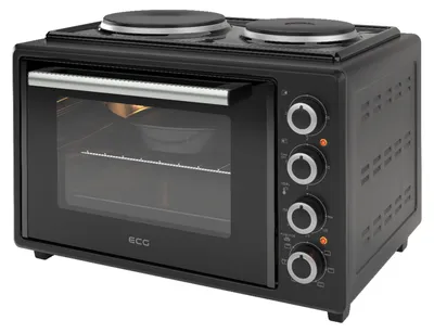 Zdjęcie produktu dla ECG ETH 3501B, Kuchenka stołowa, Czarny, Obrotowy, Szkło, Metal, Górna prawa strona, 0,9 m