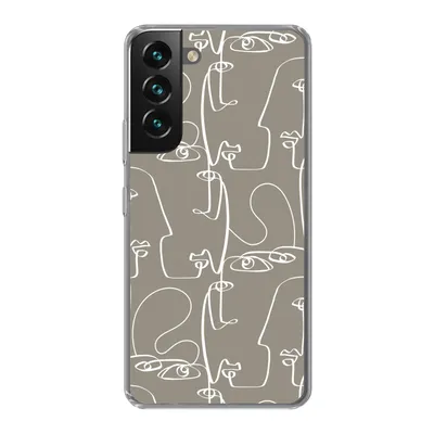 Produktbild von MuchoWow® Handyhülle Schutzhülle Hülle für Samsung Galaxy S22 Plus Muster - Kopf - Strichzeichnung Silikon Softcase Handy Hülle - Schutzabdeckung