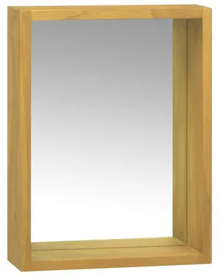 Zdjęcie produktu dla Lustro w ramie z litego drewna tekowego, wymiary: 30 x 10 x 40 cm