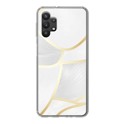 Produktbild von MuchoWow® Handyhülle Schutzhülle Hülle für Samsung Galaxy A32 5G Abstraktes Muster mit goldenen Linien Silikon Softcase Handy Hülle - Softcase