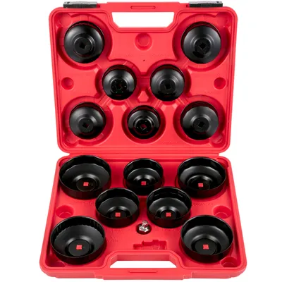 Produktbild von VEVOR Ölfilter-Steckschlüsselsatz,14-teiliges Ölfilterschlüssel-Set,robuster Ölfilter-Steckschlüsselsatz aus Stahl,3/8 Zoll Ölfilter-Steckschlüsselsatz,Ölfilter-Steckschlüsselsatz mit niedrigem Profil für einfachen Zugang