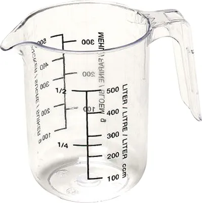 Produktbild von Messkanne 0,5 l transparent mit Henkel