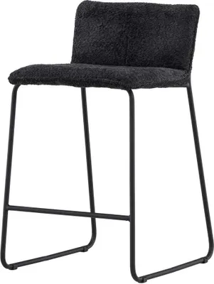 Zdjęcie produktu dla FURNLUX Stołek barowy Bisbee Czarny 41cm / Hauptfarbe: Schwarz / Abmessungen: 41 x 50 x 85 cm