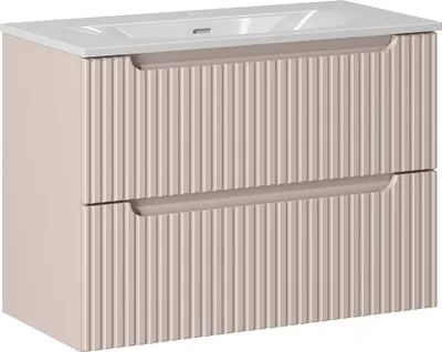 Produktbild von Waschtisch 80cm Riva mit 2 Schubladen, Kaschmir