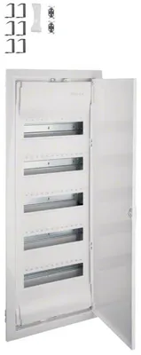 Produktbild von Hager Kleinverteiler volta, VU60AT, Unterputz, 5-reihig, 60TE, IP30, Stahlblechtür, 1 Stk.