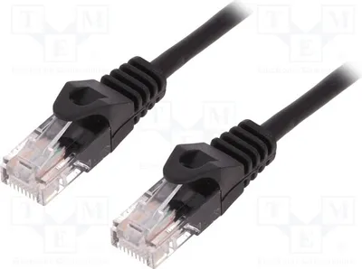 Zdjęcie produktu dla 1 x kabel RJ45-Kabel, 1,5 m, czarny, PVC, typ CP1043U