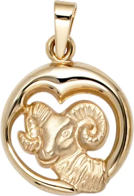 Produktbild von JOBO Anhänger Sternzeichen Widder 375 Gold Gelbgold teilmattiert