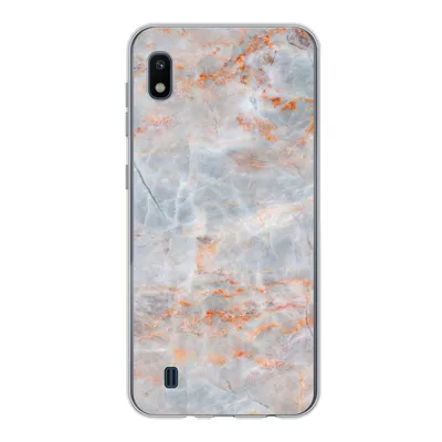 Produktbild von MuchoWow® Handyhülle Schutzhülle Hülle für Samsung Galaxy A10 Marmor - Luxus - Orange Silikon Softcase Handy Hülle - Schutzhülle