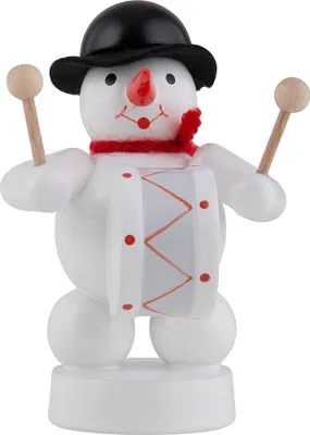 Immagine prodotto di Decorazione natalizia pupazzo di neve con timpani Altezza 8 cm NUOVO