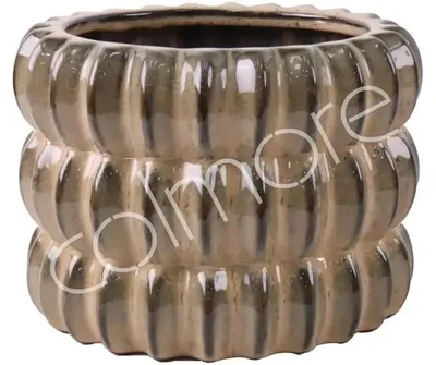 Productafbeelding van Bloempot BURMA, keramiek, Ø20x15cm, zachtbruin