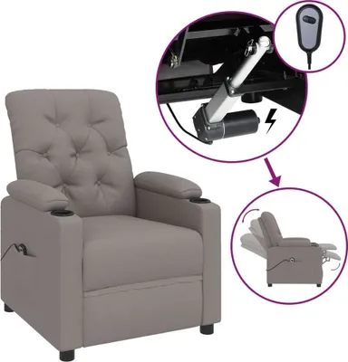 Produktbild von vidaXL Relaxsessel Elektrisch Taupe Stoff