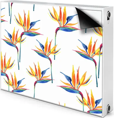 Produktbild von Magnet Heizung Verkleidung Abdeckung Heizung Heizkörperabdeckung 100x60 cm  - Farbenfrohe Blumen