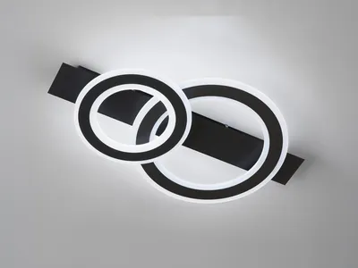 Produktbild von Fischer & Honsel Circle LED Deckenleuchte 19,5W Tunable white steuerbar dimmbar Acrylglas sandschwarz + Fernbedienung 21432