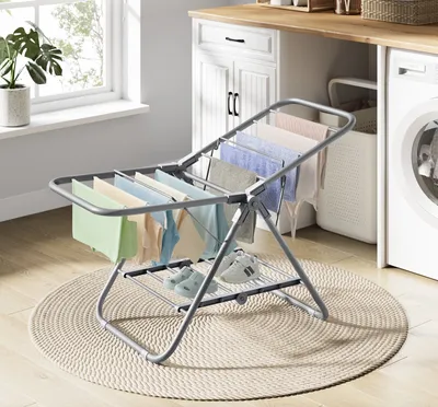 Produktbild von SONGMICS Wäscheständer klein, faltbare Standtrockner mit 2 Flügeln,  Metall, 44 x 101 x 54 cm