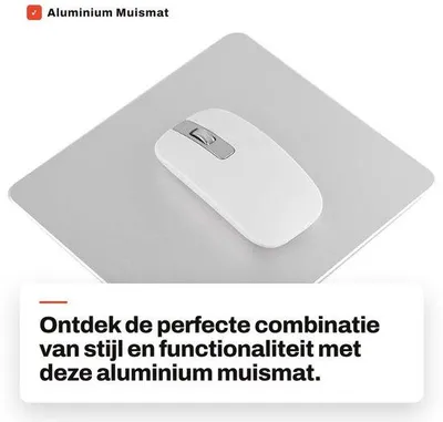 Produktbild von Aluminium-Mauspad, doppelseitig, ultradünn, wasserdicht, rutschfest, Metall-Mauspad, präzises Mauspad für Gaming