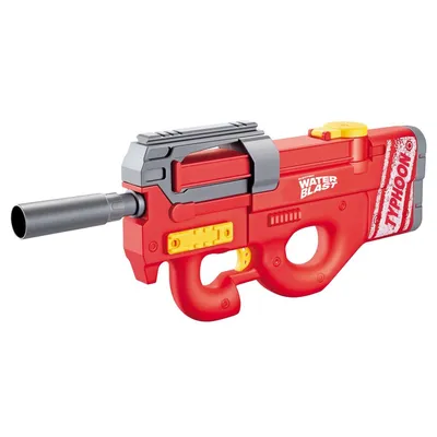 Zdjęcie produktu dla Elektryczny pistolet na wodę z funkcją ognia ciągłego - pojemność 450 ml, kolor czerwony
