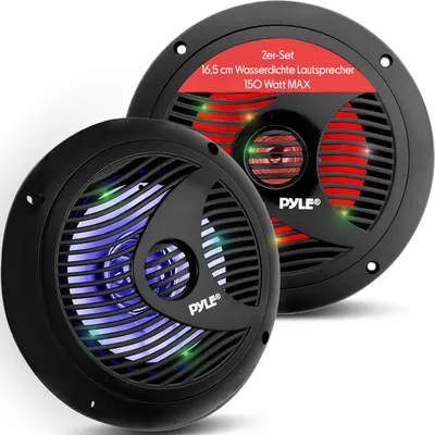 Obrázok produktu pre Pyle PLMR6LEB, 2-way, 2.0 kanály/kanálov, Kábel, 45 - 16000 Hz, 4 ohm, Čierna