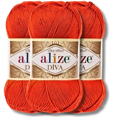 Image de Alize 3 x 100 g de laine Diva, unie, crochet, tricot (37)