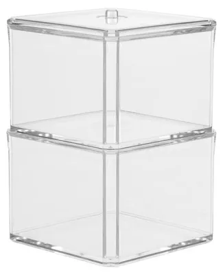 Obrázok produktu pre 5five Simply Smart kozmetický box Selena 2 ks, plast, 9,4 x 9,4 x 16,7 cm, 155906