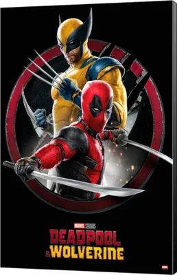 Obrázek produktu pro Marvel Holzdruck Deadpool & Wolverine 01 Action 35 x 50 cm